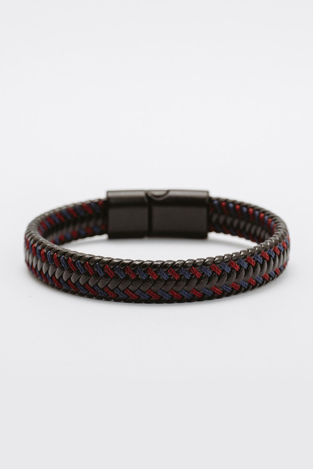 Braided Leather Bracelet: Navy Blue & Burgundy Cord, Handwoven Jewelry - Etsy Türkiye