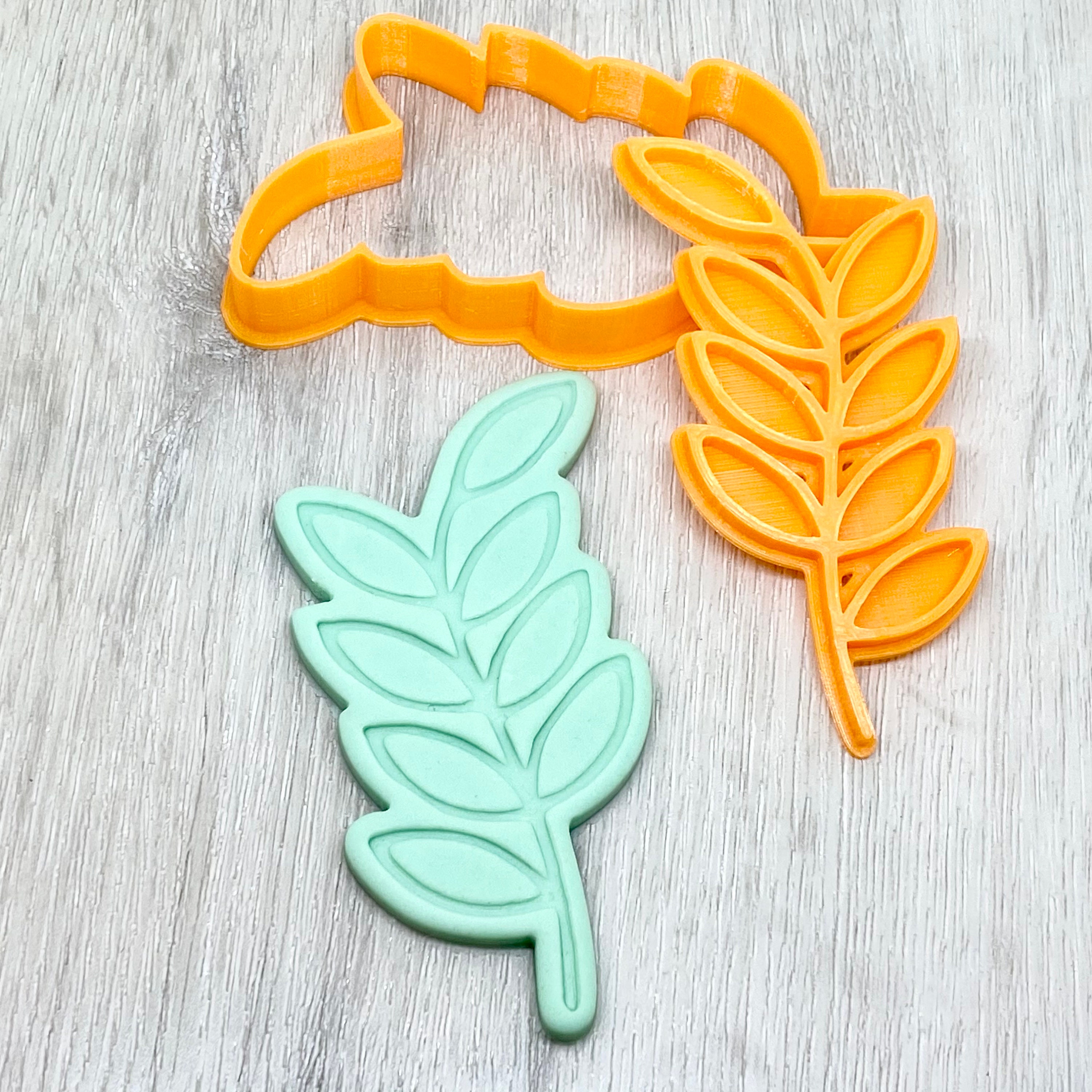 Leaf Cookie Cutter / Fondant Embosser Stamp style 1 Etsy