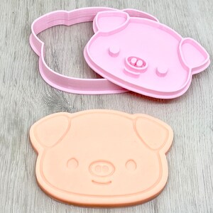 Pig Cookie Cutter & Fondant Embosser Stamp