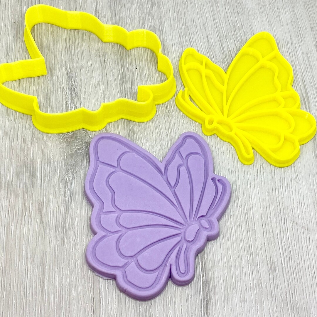 Butterfly Cookie Cutter & Fondant Stamp style 2 Etsy Australia