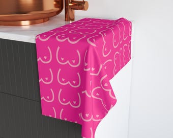 Boob Print Hand Towel for Breastfeeding Moms Funny Bathroom Gift for Nursing Moms Breastfeeding Decor for Pumping Mom Life