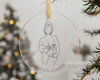 Breastfeeding Milestone Ornament Christmas Ornament for Breastfeeding Moms New Mom Gift Postpartum Gift First Time Mom Gift