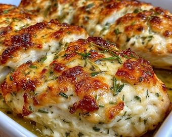 Herb-Crusted Baked Chicken Recipe (Instant Download)