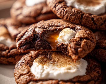 Mexican Hot Chocolate Cookies Recipe, Spicy Marshmallow (Instant Download)