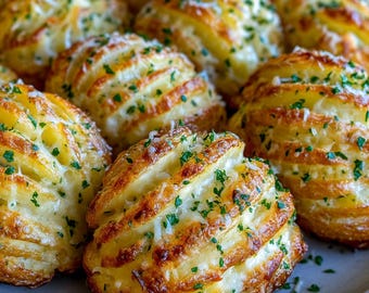 Recept Hasselback-aardappelen: krokant gastronomisch bijgerecht (direct downloaden)
