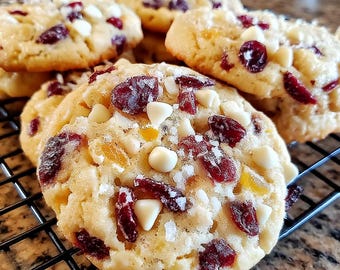 White Chocolate Cranberry Cookies Recipe (Instant Download)
