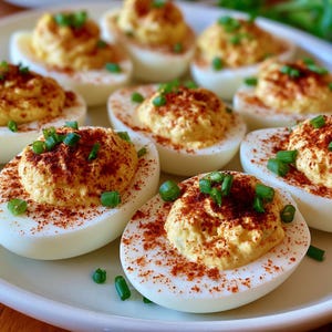 Deviled Eggs Recipe Card | Smoked Paprika BBQ Appetizer | Printable PDF | Classic Party Dish | Instant Download
