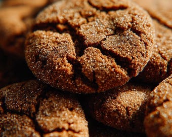 Ginger Molasses Cookie Recipe: Easy Holiday Baking (Instant Download)