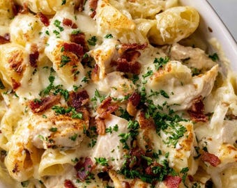 Chicken Pasta Bake Casserole Recipe | Creamy Comfort Food (Digital Download)