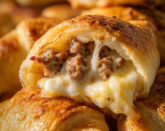 Rotel Sausage Cream Cheese Crescents Recipe (Instant Download)