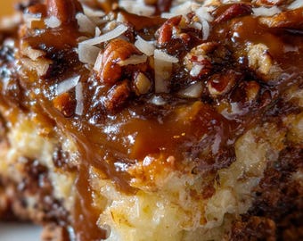 German Chocolate Poke Cake Recipe: Gooey Dessert (Instant Download)