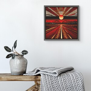 Abstract Geometric Sunset Art | Warm Earth Tones | Digital Wall Print | Modern Minimalist Decor | Sunrise | Tessellation of the Evening Sun