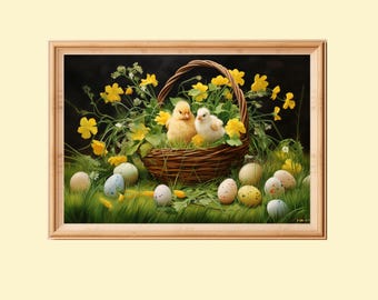 Easter Chicks Printable: Spring Nursery Decor (Instant Download)