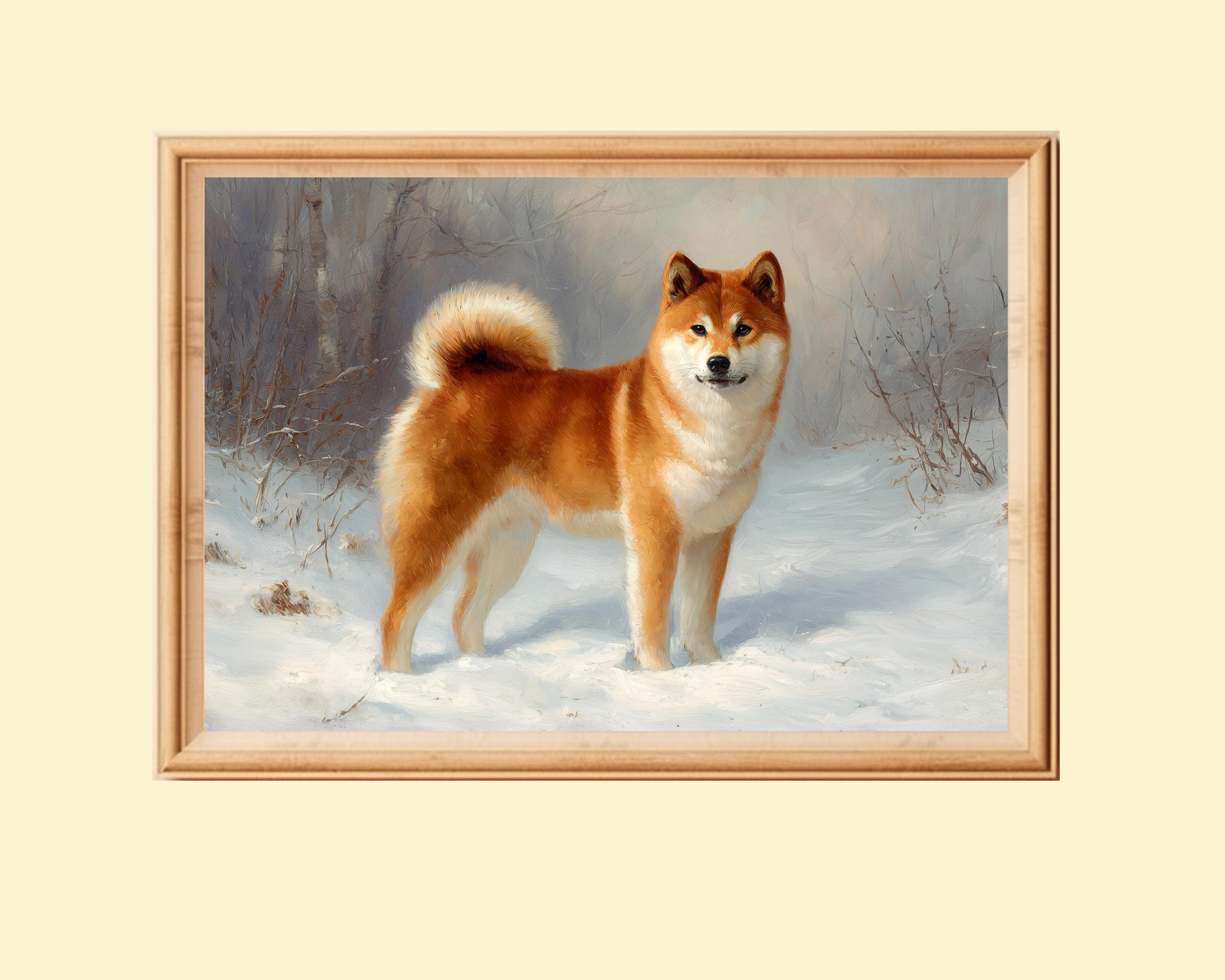 柴犬 版画 レトロ 額絵 柴犬 山口美咲 F4・F6・F8号サイズ 山口美咲 柴犬