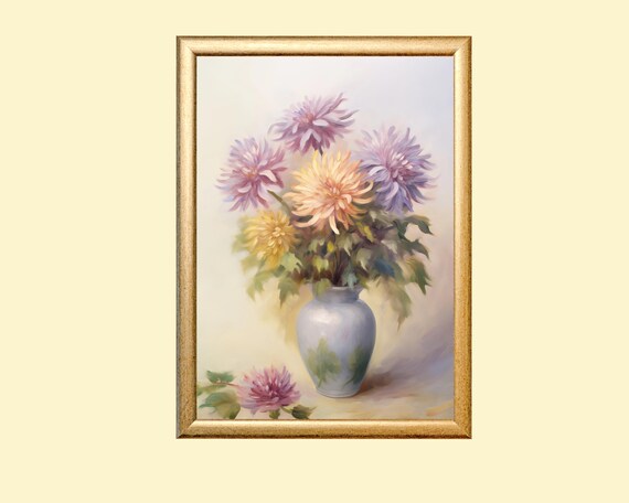 11月の菊』 1点物 手描き アクリル画 原画