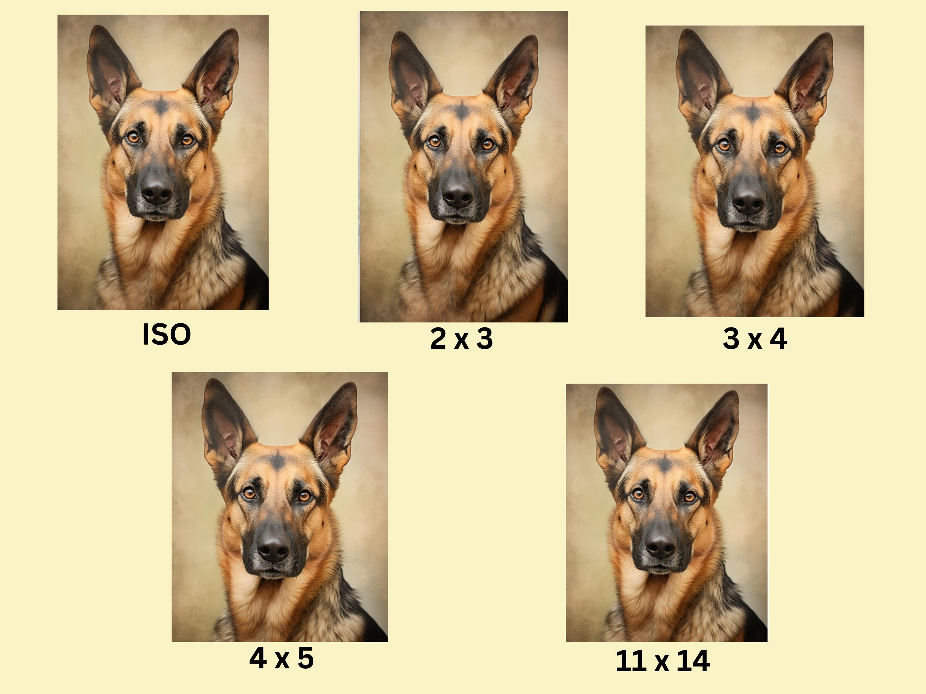 ヴィンテージのジャーマンシェパードの油絵：農家の犬アート（デジタル