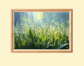 Lily Of The Valley Print: May Birth Flower, Cottagecore Decor (Digital Download)