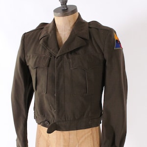 Vintage Military issue US WWII IKE Wool Dress Coat Army Dress Field Jacket officers