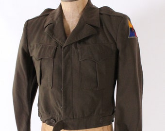 Vintage Military issue US WWII IKE Wool Dress Coat Army Dress Field Jacket officers