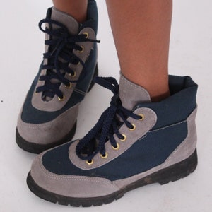 Rocky vintage climbing boots hiking mountaineer work black lace up 1980s shoes size 6