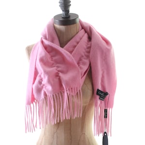 super soft 100% Cashmere scarf pink shawl wrap fringe Caroline Grace NWT
