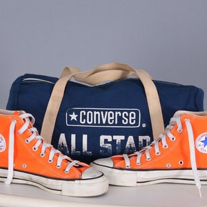 Vintage Converse All Star Chuck Taylor Schuhe 1980/90er High Hi Tops Day glo neon orange Canvas Basketball Sneaker 7 Männer 9 Frau