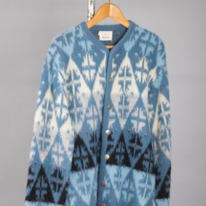 Vintage 1960s Brent MOHAIR Light Blue Plaid Button up Vintage 1960s Brent MOHAIR Light Blue Plaid Button up