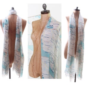 KATE SPADE scarf wrap shawl west coast map Palm Springs California Las Vegas Nevada Mexico image 1