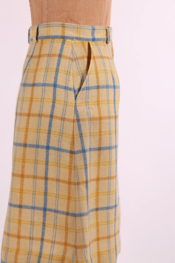 mustard wool high waist skirt w/ pockets ladies v… - image 4