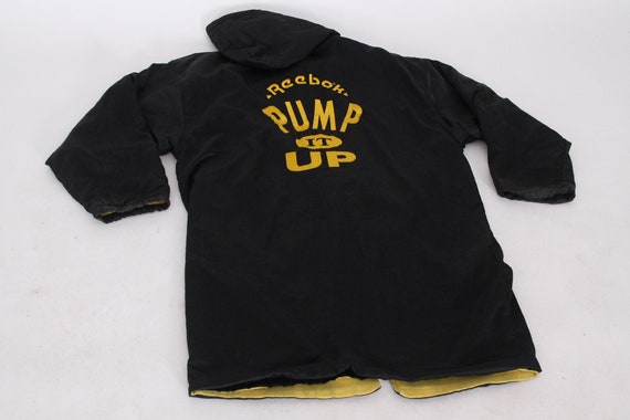 vintage 1990s Reebok Pump it Up coat gold embroid… - image 9