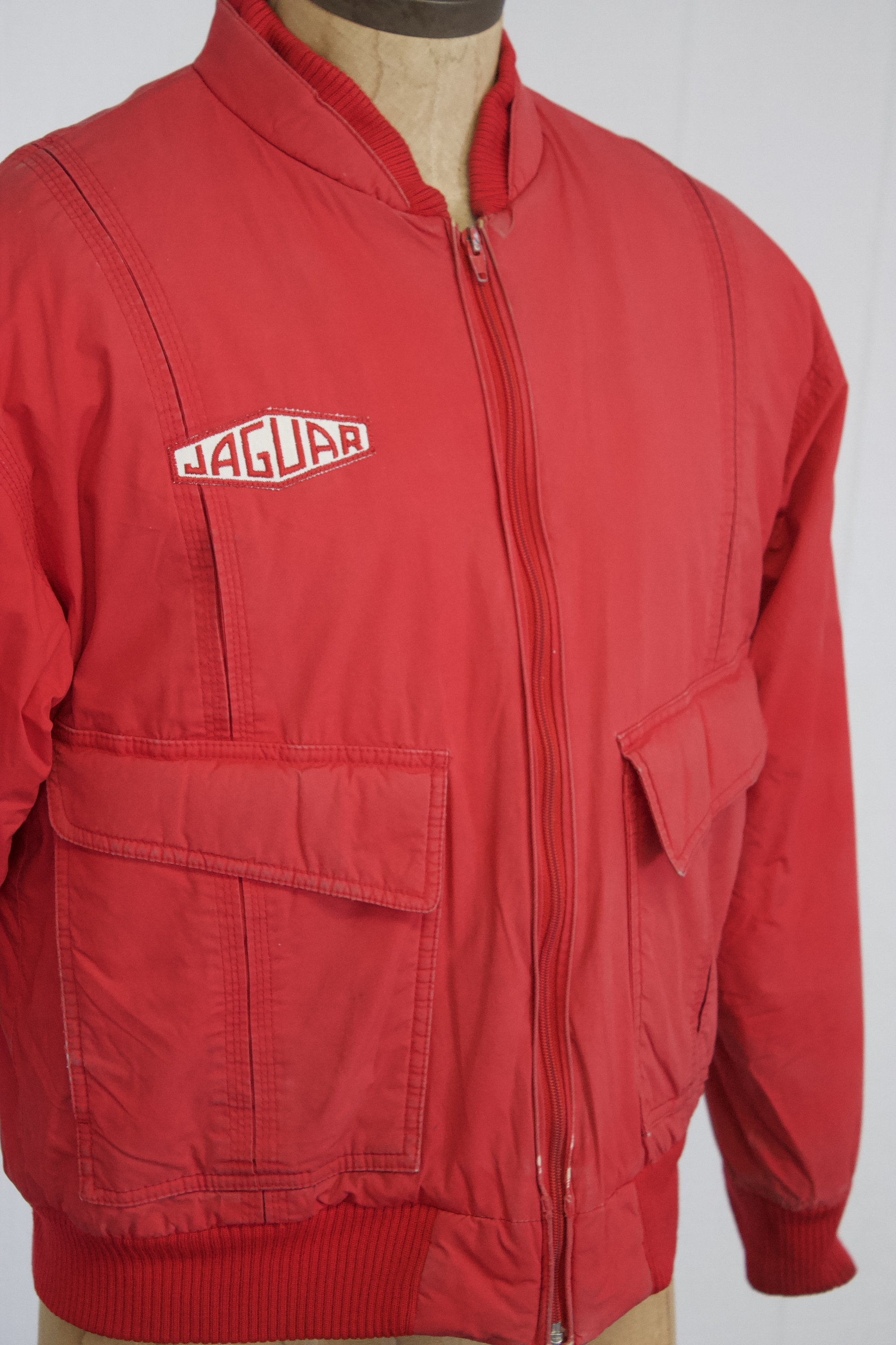 Members Only Bomber Jacket Vintage 1980s Red Race Track Coat