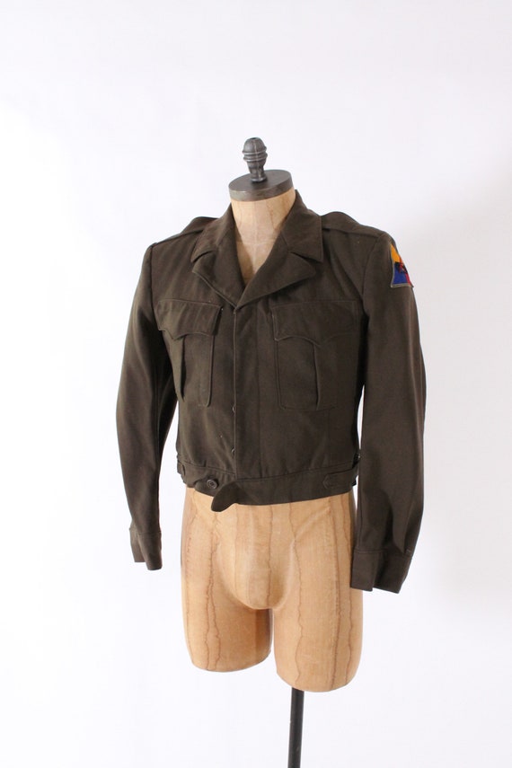 Vintage Military issue US WWII IKE Wool Dress Coat