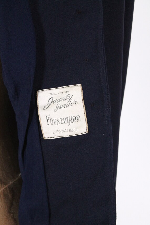 1940s wool gabardine jacket navy blue nurse ratched f… Gem