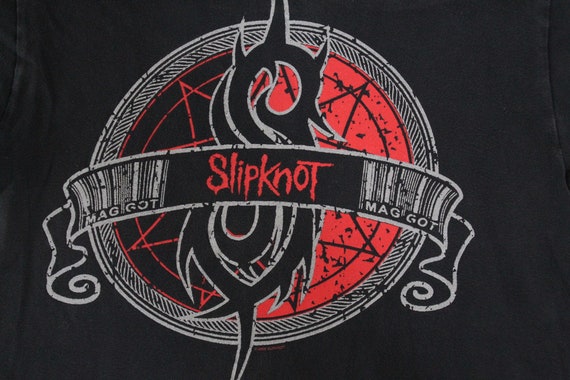 vintage Slipknot tour concert shirt screenprint b… - image 4