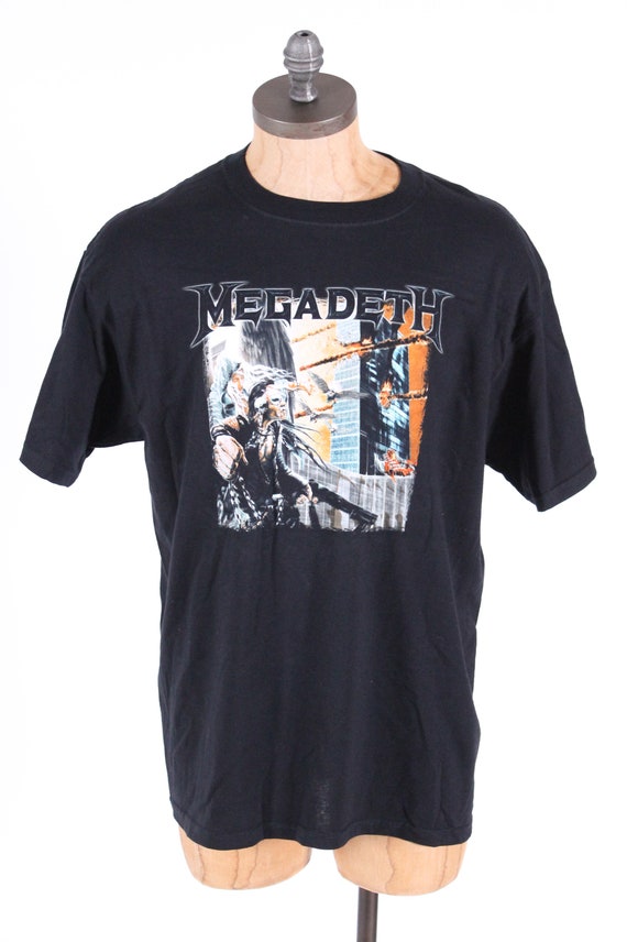 vintage MEGADETH tour concert shirt 1990s screenpr