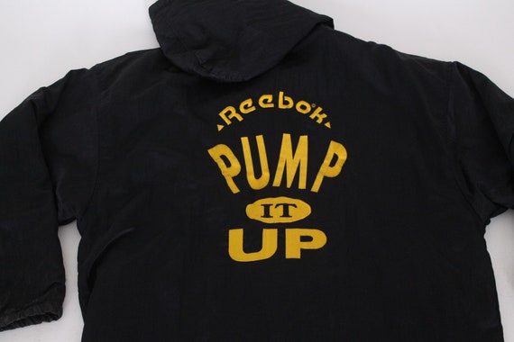 vintage 1990s Reebok Pump it Up coat gold embroid… - image 2