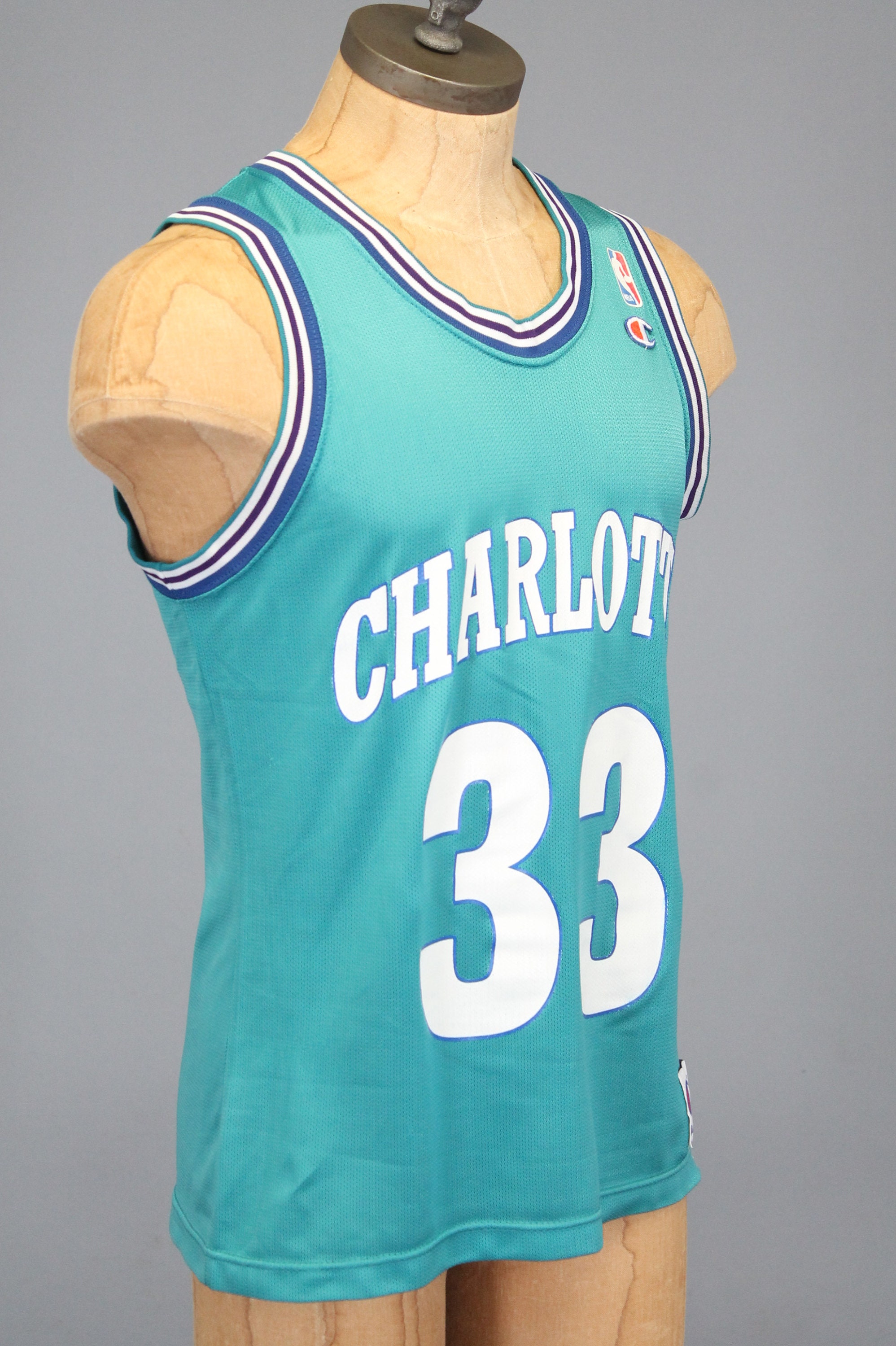 90's NBA Champion制 Charlotte Hornets Alonzo Mourning #33 48