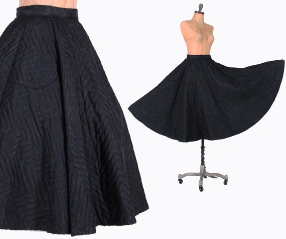 vintage circle skirt 1950s pin up rockabilly quilt