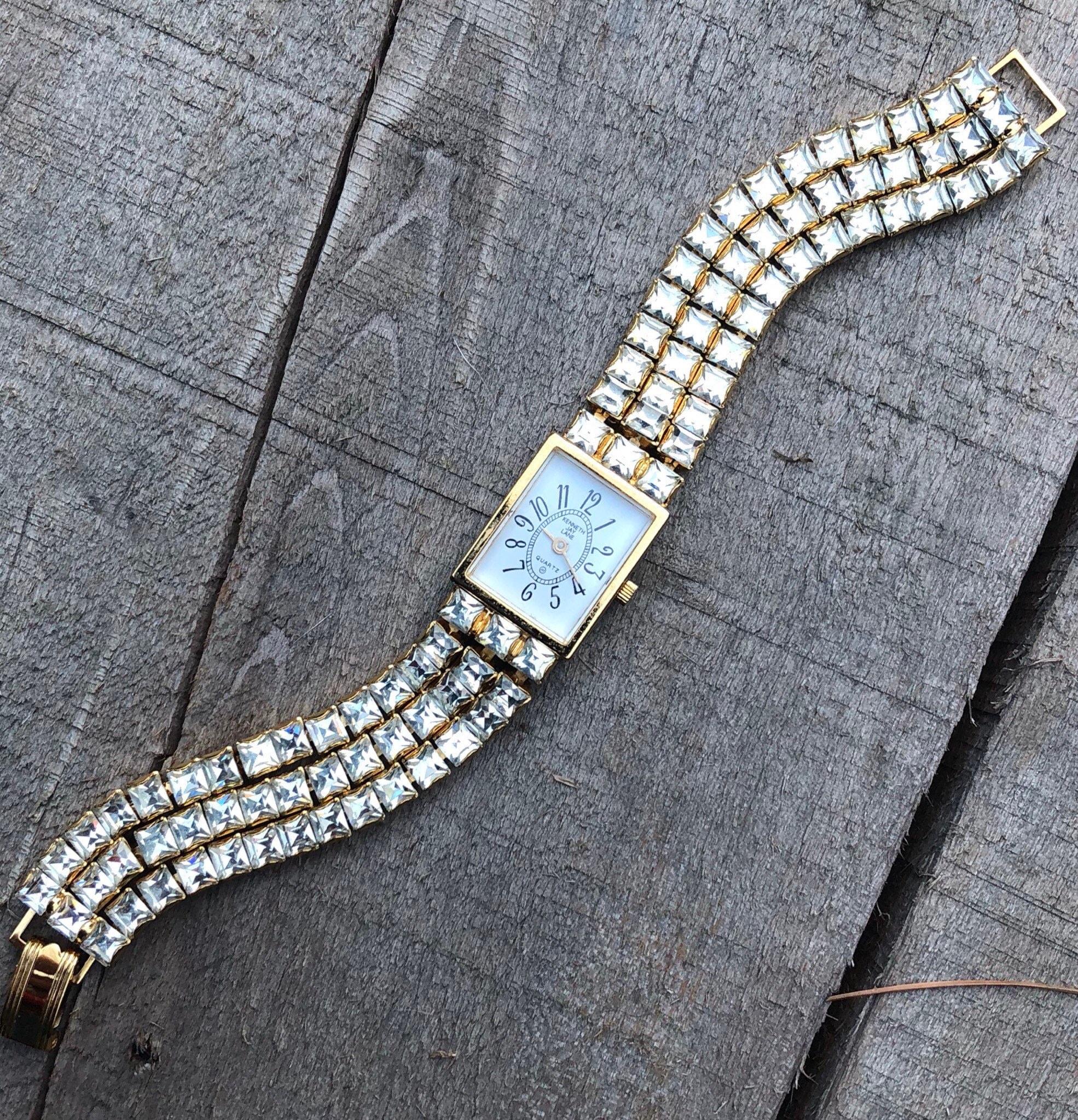 Kenneth Jay Lane Rhinestone Watch Vintage KJL Designer  display picture 1