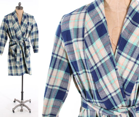 Plaid store smoking jacket