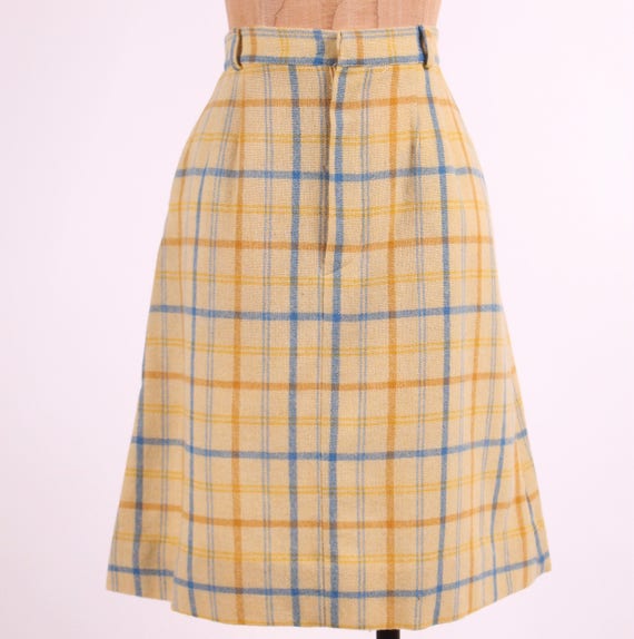 mustard wool high waist skirt w/ pockets ladies v… - image 2