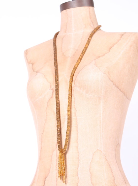 1920s art deco sautoir necklace gold amber antiqu… - image 9