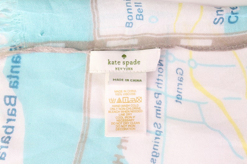 KATE SPADE scarf wrap shawl west coast map Palm Springs California Las Vegas Nevada Mexico image 9