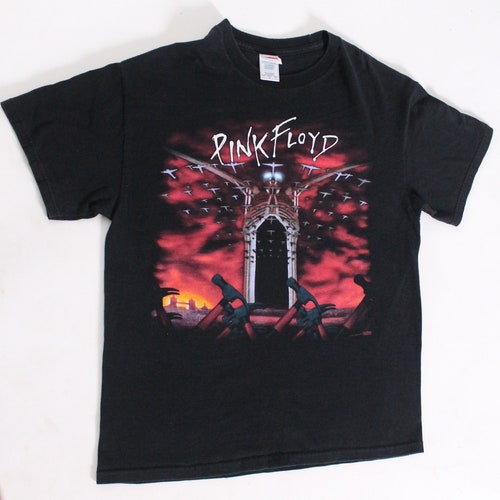 Vintage Pink Floyd The Wall tour concert shirt 1997 screenprint shops black cotton tshirt tee top XL
