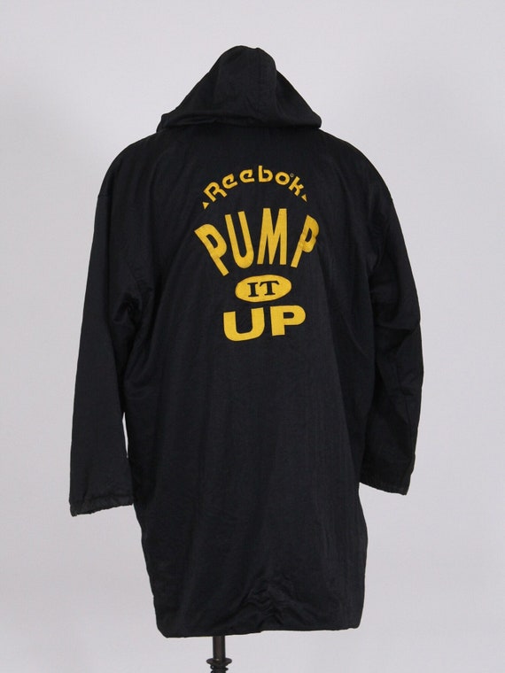 vintage 1990s Reebok Pump it Up coat gold embroid… - image 1