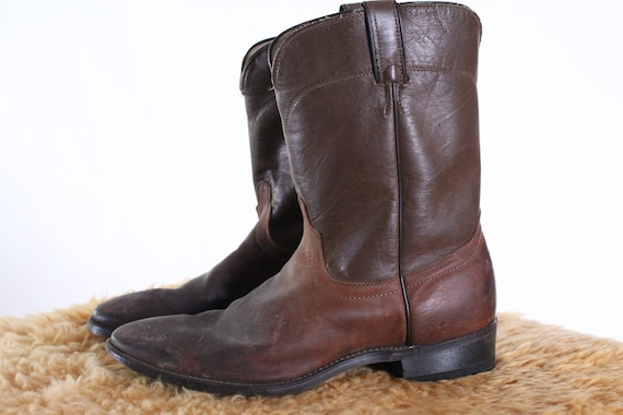 vintage Laredo brown leather work boots western fa