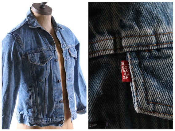 Levis jean jacket indigo blue stone wash levi Strauss… - Gem