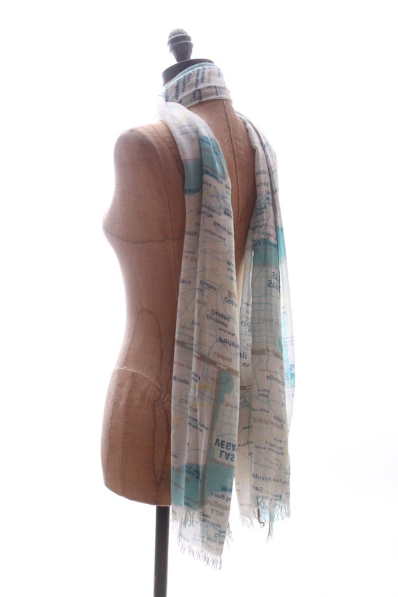 KATE SPADE scarf wrap shawl west coast map Palm S… - image 5