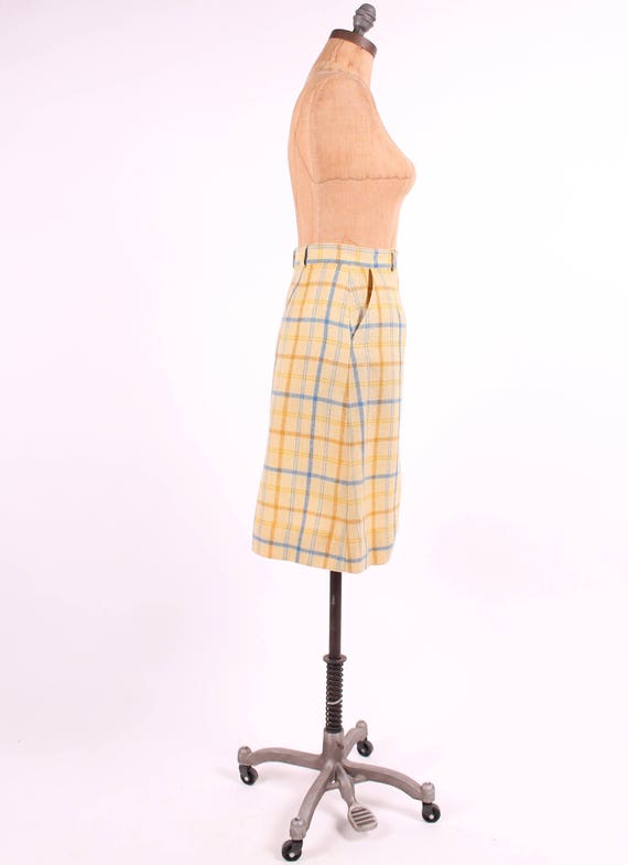 mustard wool high waist skirt w/ pockets ladies v… - image 3