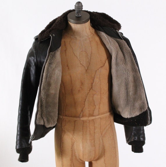 Schott Bros. bomber jacket vintage brown leather … - image 7